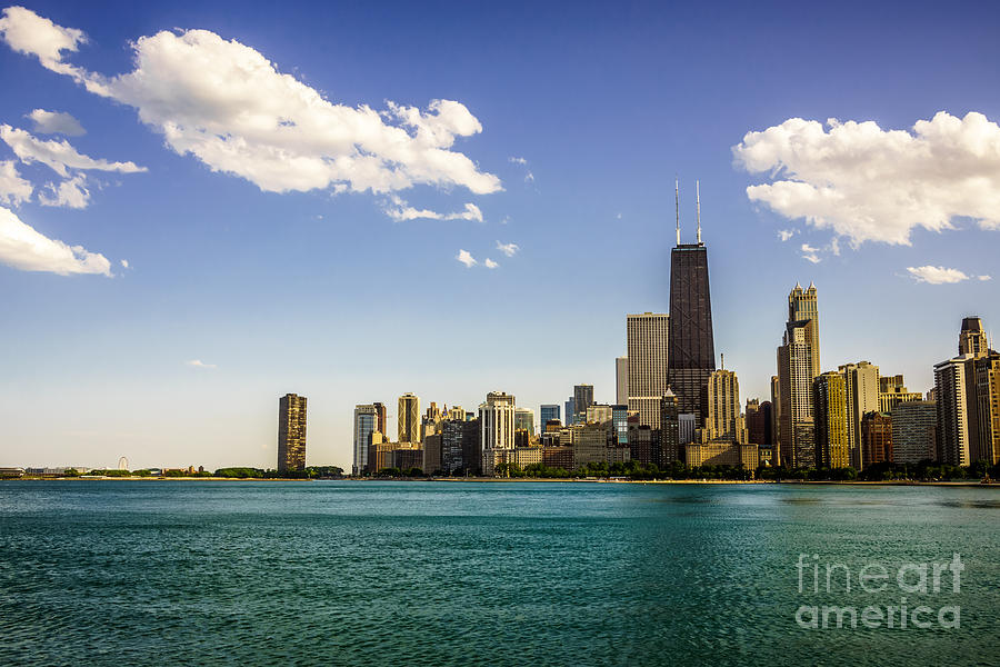 Chicago Skyline and Chicago Lakefront Photograph by Paul Velgos - Fine ...