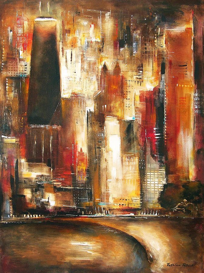 Chicago From Oak Beach Painting by Kathleen Patrick - Fine Art America