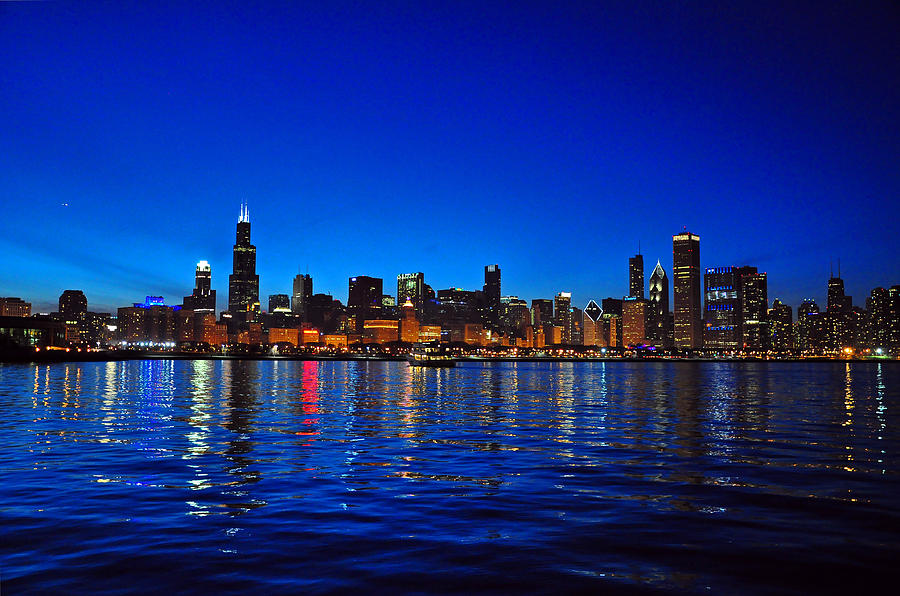 Chicago Skyline At Dusk Photograph by Matthew Chapman