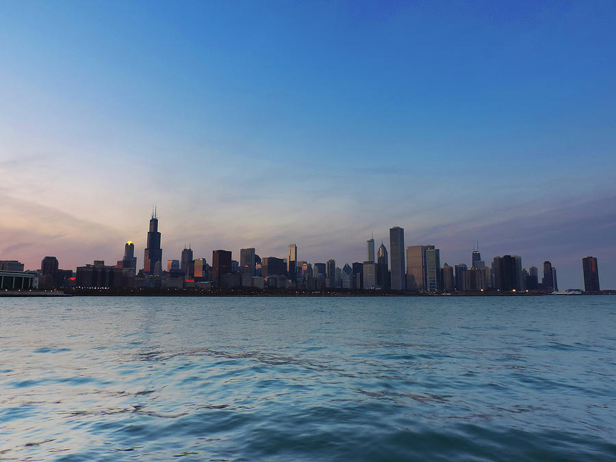 Chicago Skyline at Sunset Photograph by Cityscape Photography | Fine ...