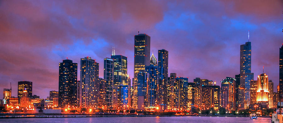 Chicago Skyline From Navy Pier View 2 Photograph by Ken Smith