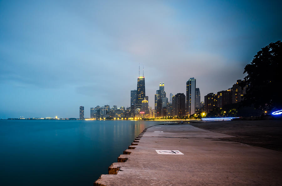 Chicago Skyline from North Ave Beach Photograph by Anthony Doudt