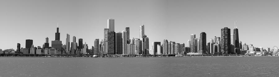 Chicago Skyline in shades of grey Photograph by Georgia Clare
