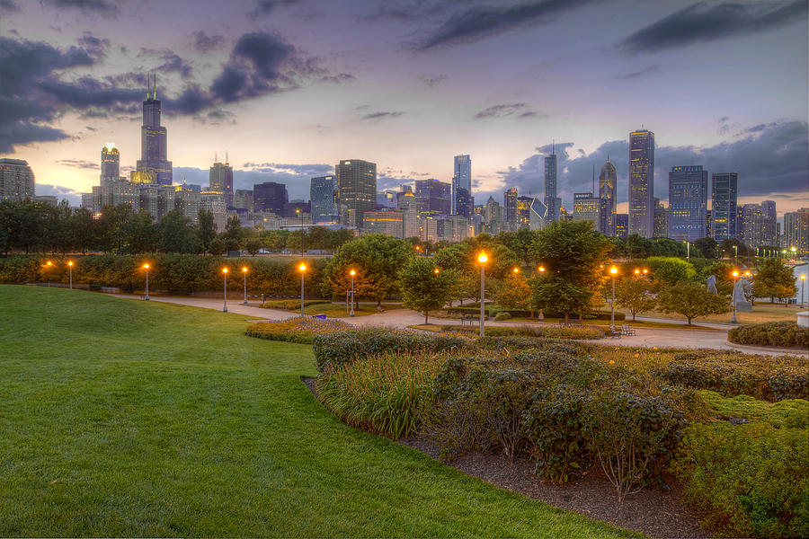 Chicago Photograph - Chicago Skyline by Lindley Johnson