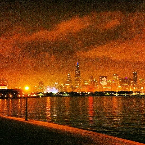 Chicago Photograph - #chicago #skyline Looking On #fire by Shane Stewart