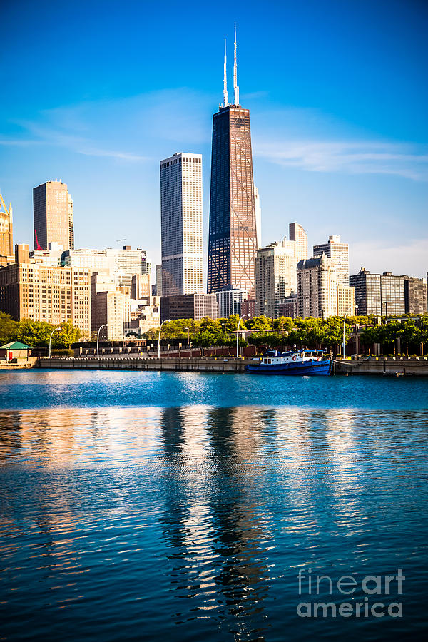 Chicago Skyline Picture with Hancock Building Photograph by Paul Velgos ...