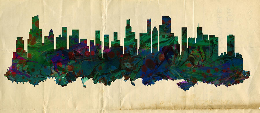 Chicago Skylines #1 Painting by MotionAge Designs