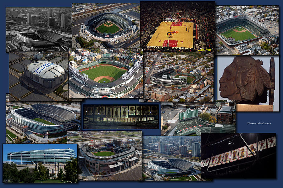 Chicago Sports Collage Photograph by Thomas Woolworth