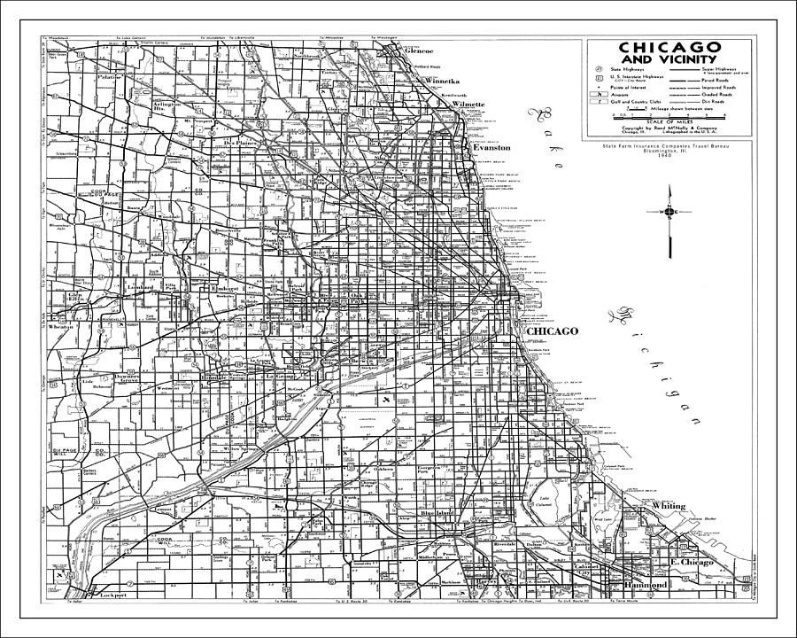 road map of chicago