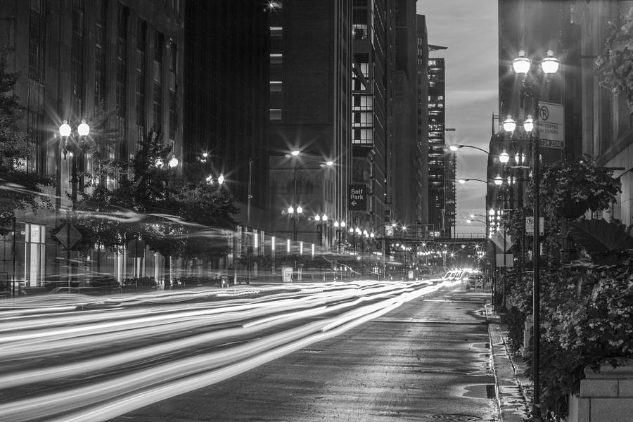 Chicago Street with long exposure Photograph by John McGraw