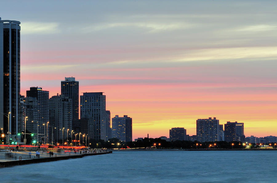 Chicago Sunset Photograph by Bruce Leighty