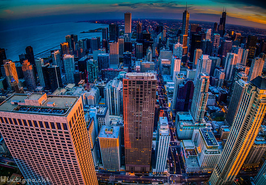 Chicago Sunset Glow Photograph by Raf Winterpacht