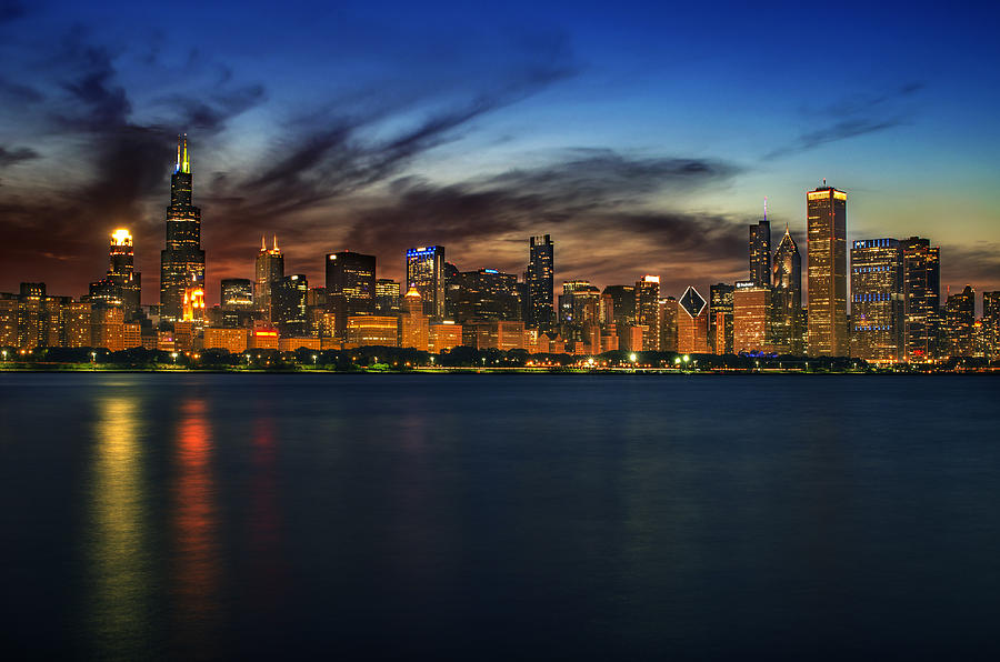 Chicago Sunset Photograph by Kevin Whitworth | Fine Art America