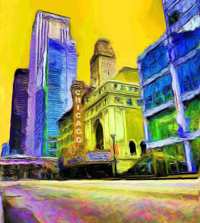 Chicago Theater - 21 Painting by Ely Arsha