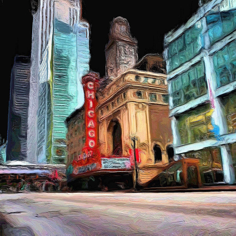 Chicago Theater - 22 Painting by Ely Arsha