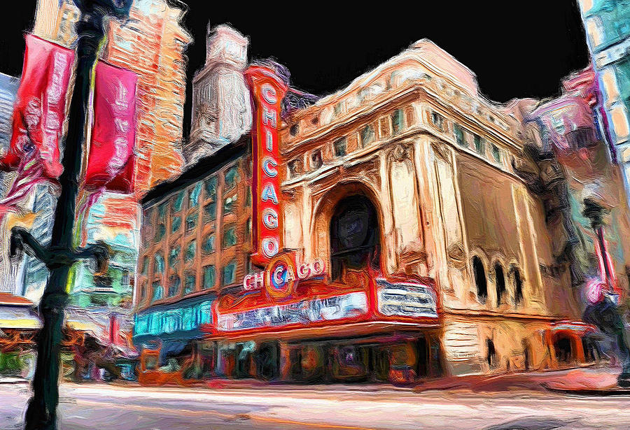 Chicago Theater - 23 Painting by Ely Arsha