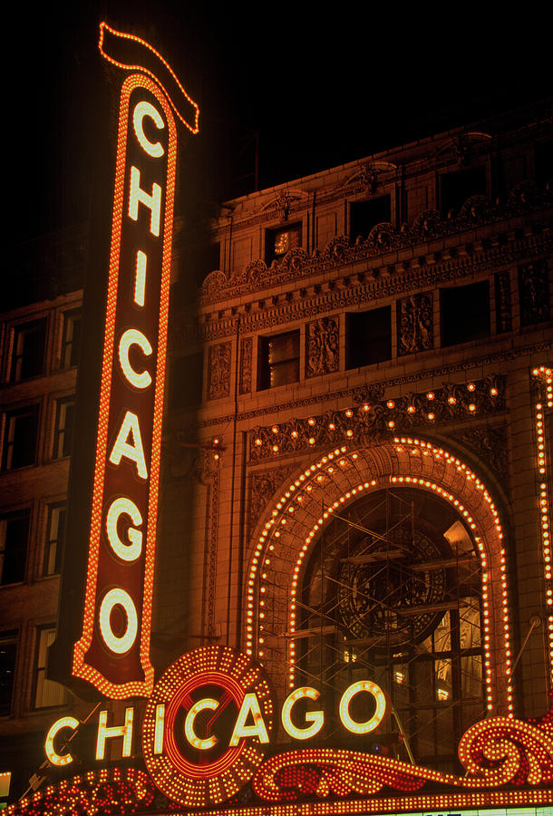Chicago Photograph - Chicago Theater, Chicago, Illinois by Panoramic Images