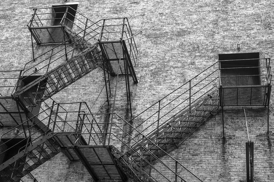 Chicago Theater Fire Escape  Photograph by John McGraw