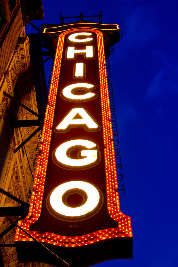 Chicago Theater Sign Photograph by John McGraw