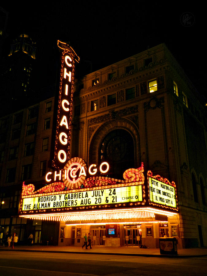 Steve Martin Photograph - Chicago Theatre 002 by Lance Vaughn