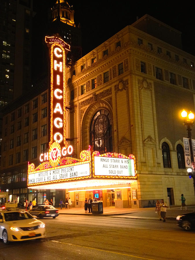 Chicago Theatre and Ringo Starr Photograph by Alan Lakin