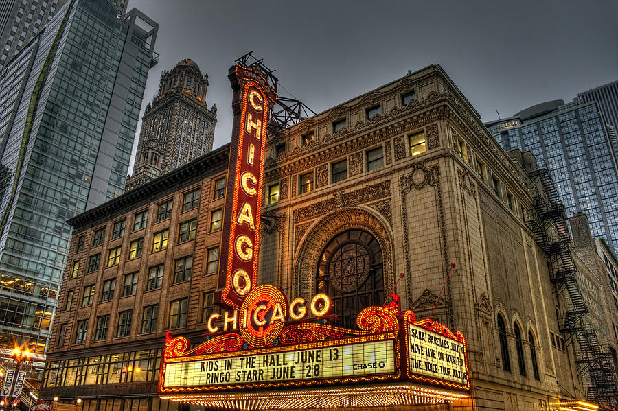 Chicago Theatre HDR Photograph by Josh Bryant