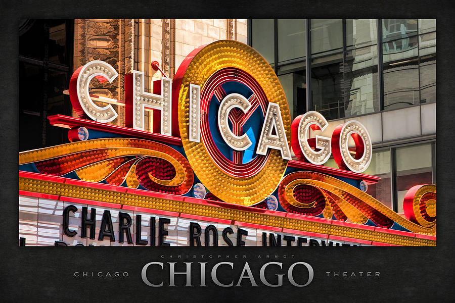 Chicago Theatre Marquee Poster Painting by Christopher Arndt