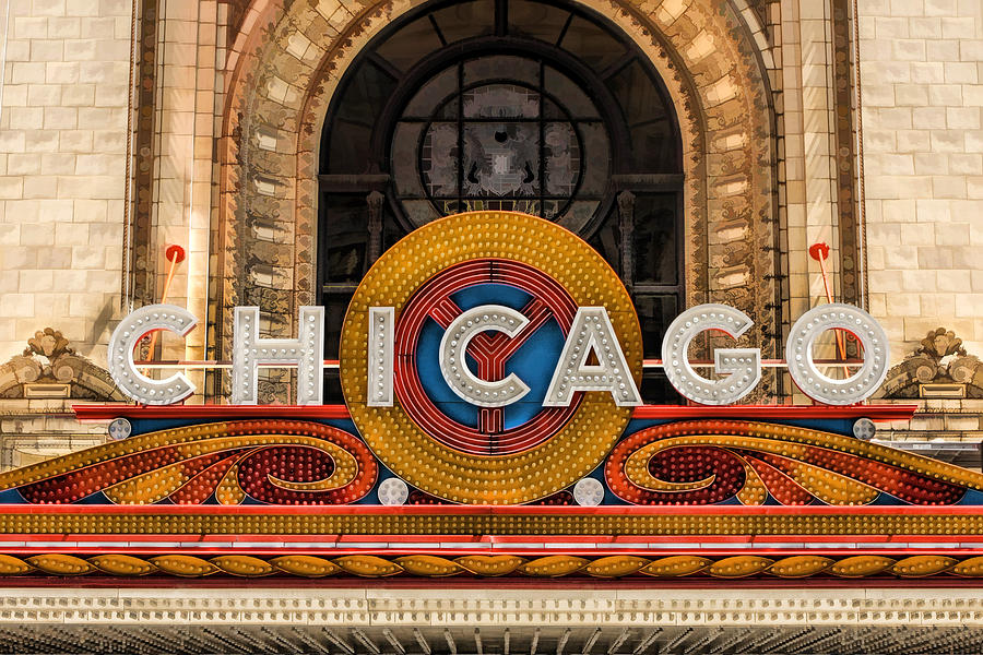 Chicago Painting - Chicago Theatre Marquee Sign by Christopher Arndt
