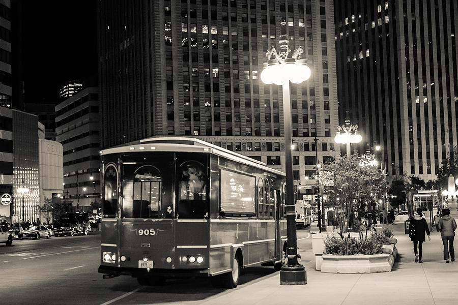 Chicago Trolly Stop Photograph by Melinda Ledsome