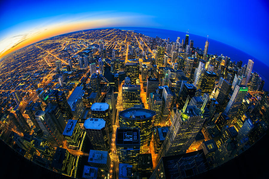 Chicago twilight Photograph by Copyright Artem Vorobiev