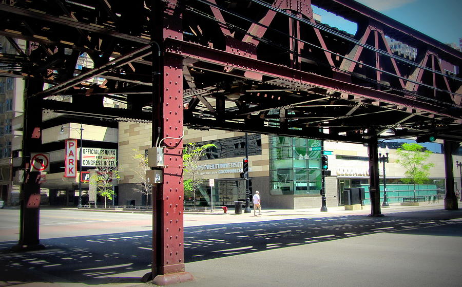 Chicago Under the L Tracks 1 Photograph by Anita Burgermeister