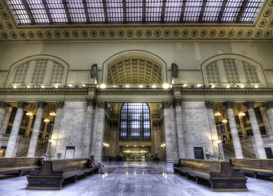 Chicago Photograph - Chicago - Union Station Great Hall by Greg Thiemeyer
