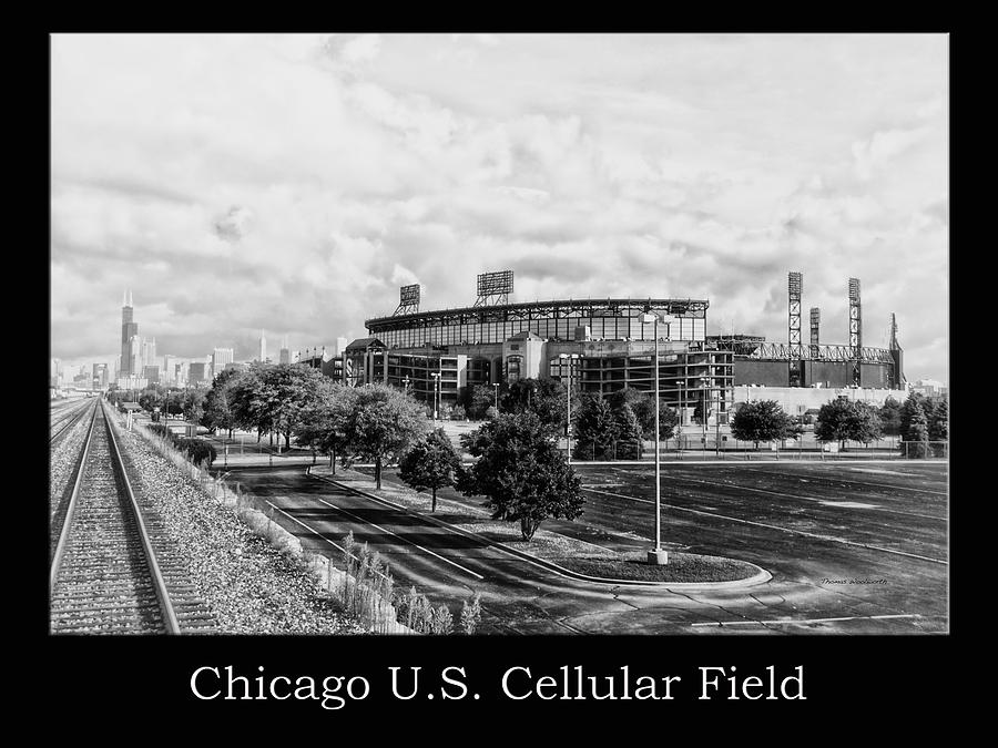 Chicago White Sox Photograph - Chicago US Cellular Field BW by Thomas Woolworth