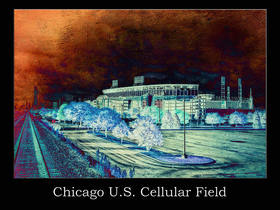 Chicago White Sox Mixed Media - Chicago US Cellular Field Textured by Thomas Woolworth