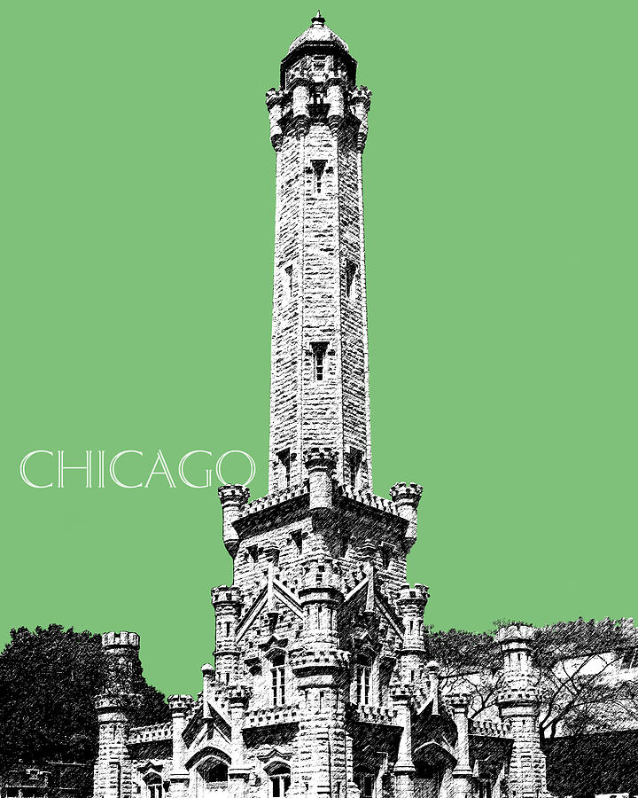 Chicago Water Tower - Apple Digital Art by DB Artist