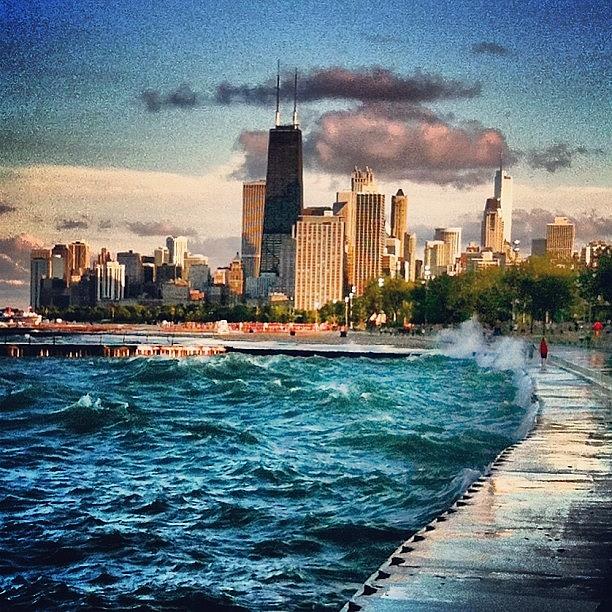 Chicago Photograph - #chicago #waves by Jennifer Gaida