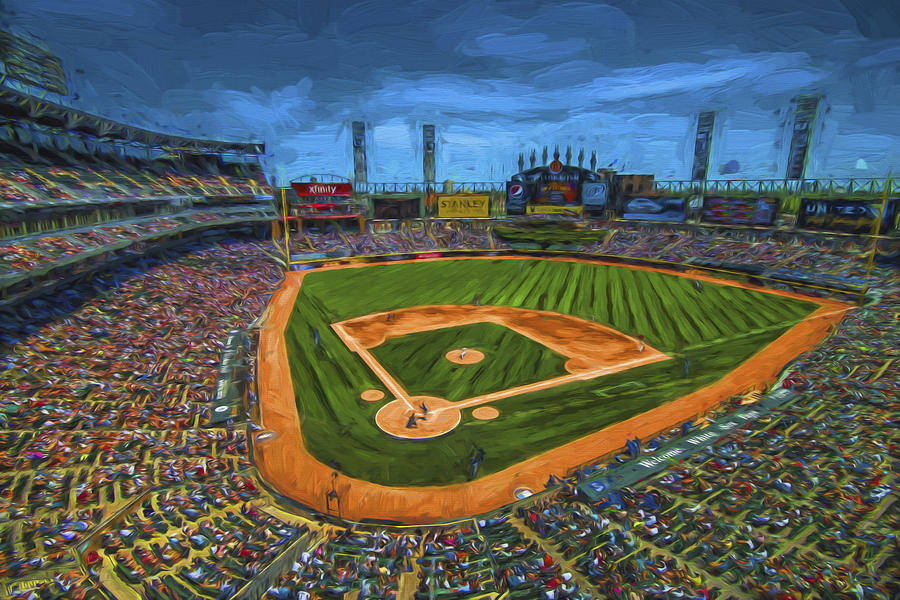 Chicago White Sox Painted Digitally US Cellular Field Photograph by David Haskett II