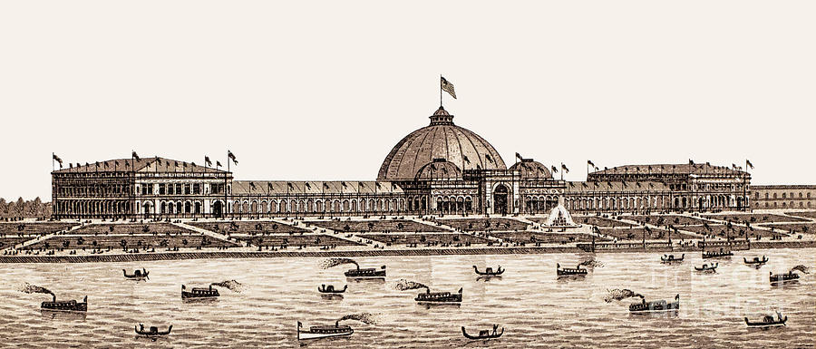 Chicago Photograph - Chicago - Worlds Columbian Exposition 1893 - The Horticultural Building by Barbara McMahon