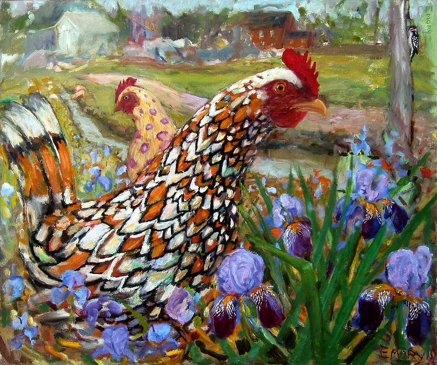 Primary Colors Painting - Chick and Iris by Paul Emory