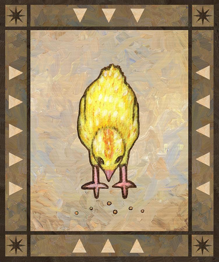 Farm Animals Painting - Chick Five by Linda Mears