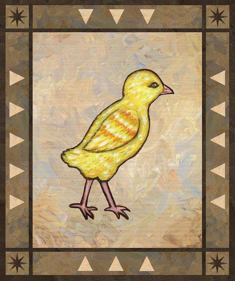 Farm Animals Painting - Chick One by Linda Mears