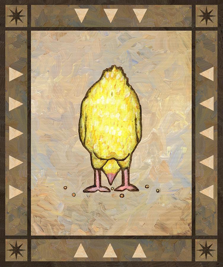 Chicken Painting - Chick Six by Linda Mears