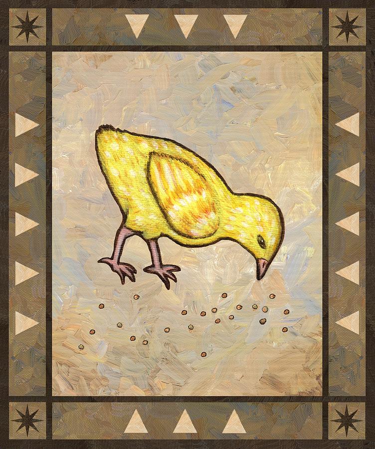 Chicken Painting - Chick Three by Linda Mears