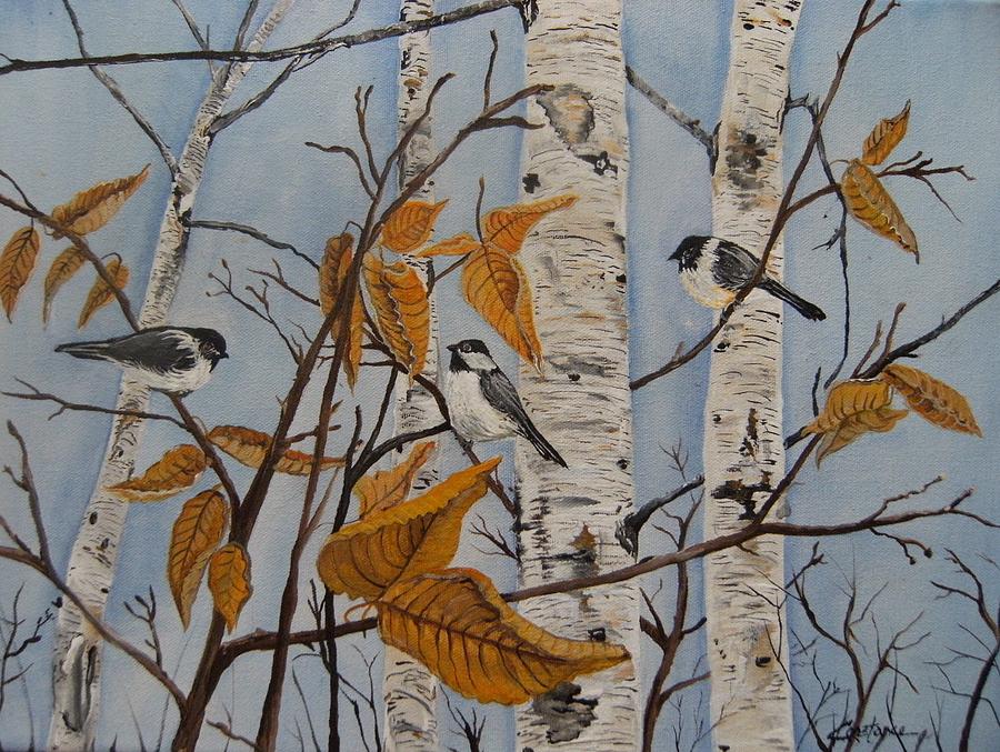 Chickadee-dee-dee Painting by Connie Rowsell