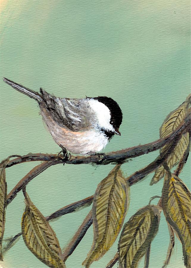 Chickadee Set 10 - Bird 1 Painting by Kathleen McDermott