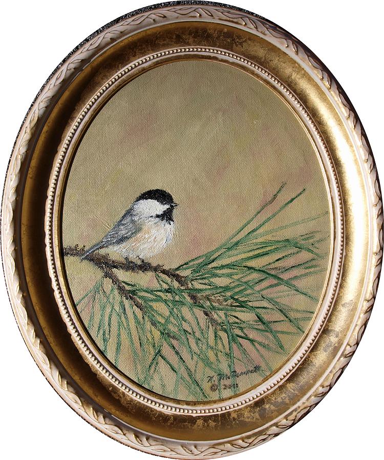 Chickadee Set 17 Bird 1 Painting by Kathleen McDermott