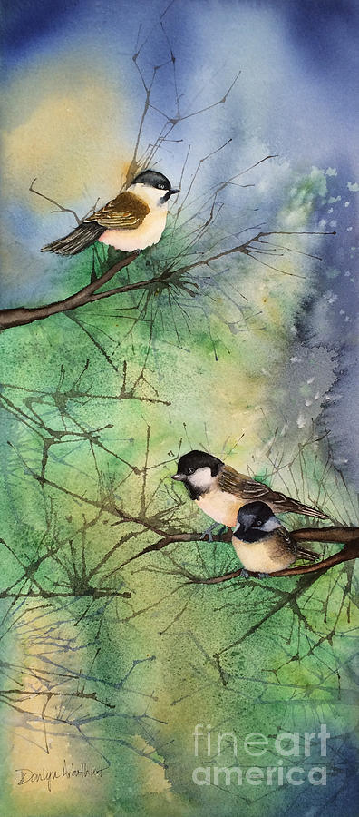 Chickadees Song Painting