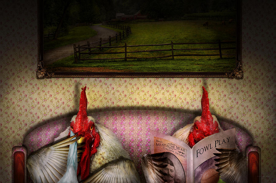 Chicken - Chick flick Digital Art by Mike Savad
