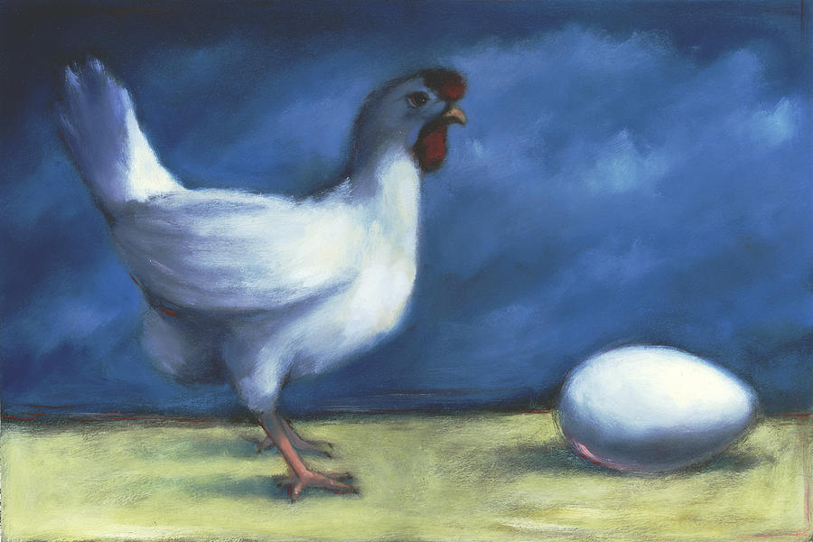 Chicken Egg Painting By Steve Dininno Pixels   Chicken Egg Steve Dininno 