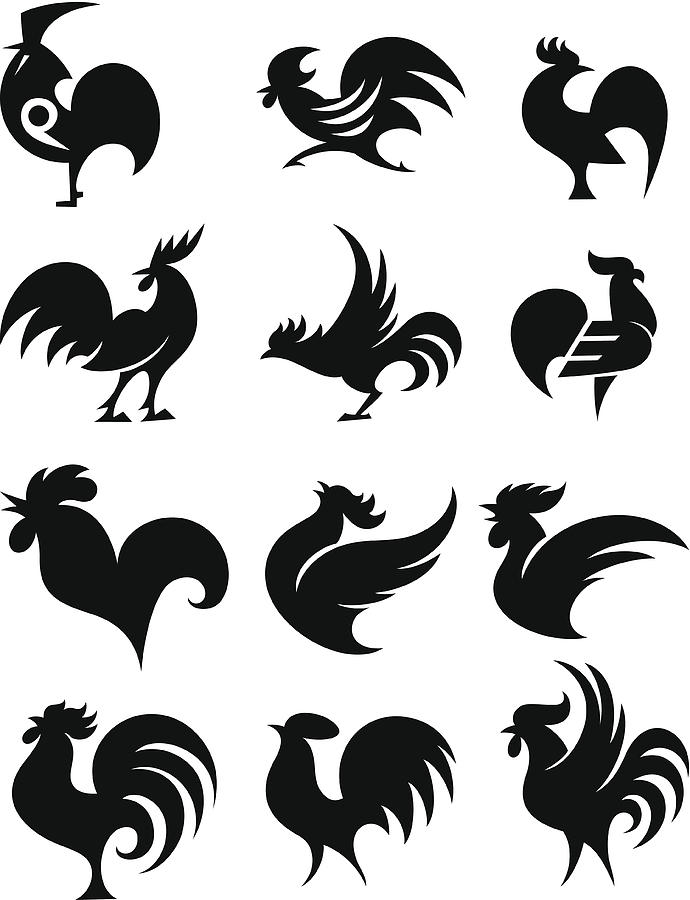 Chicken Icons Drawing by Ly86